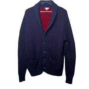 Men’s Merona Button Down Navy Cardigan Sweater